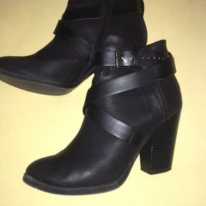 Black Strapped Booties